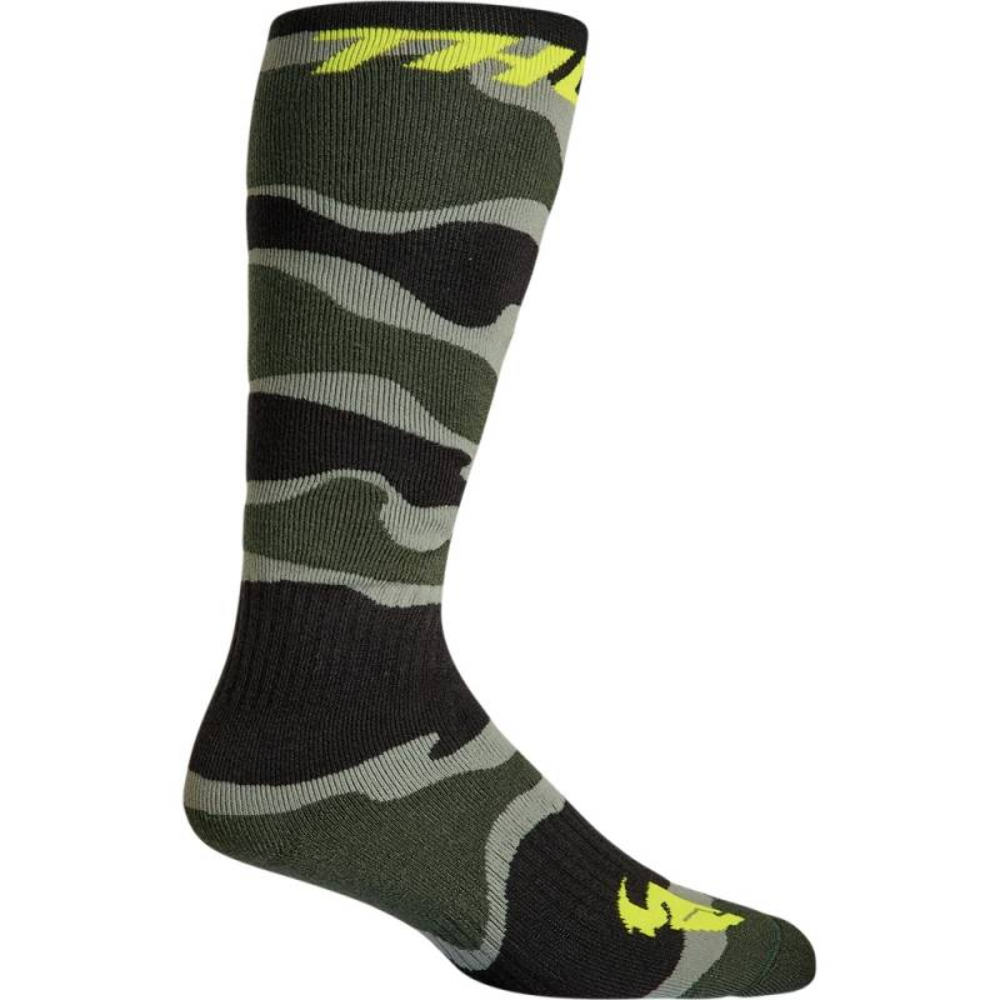 Thor MX Camo Youth Socks - Camo/Green/Acid 3431-0660