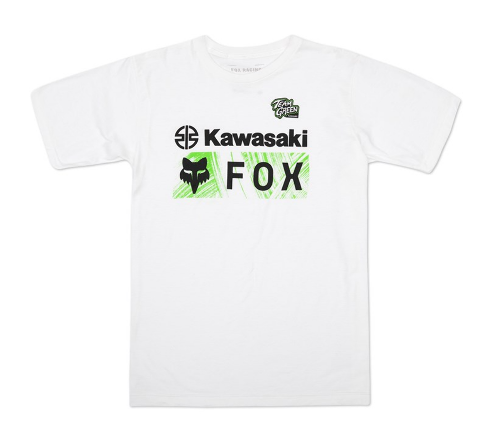 KAWASAKI Team Green T-shirt White Size XXL 32720-190-XXL - Sun