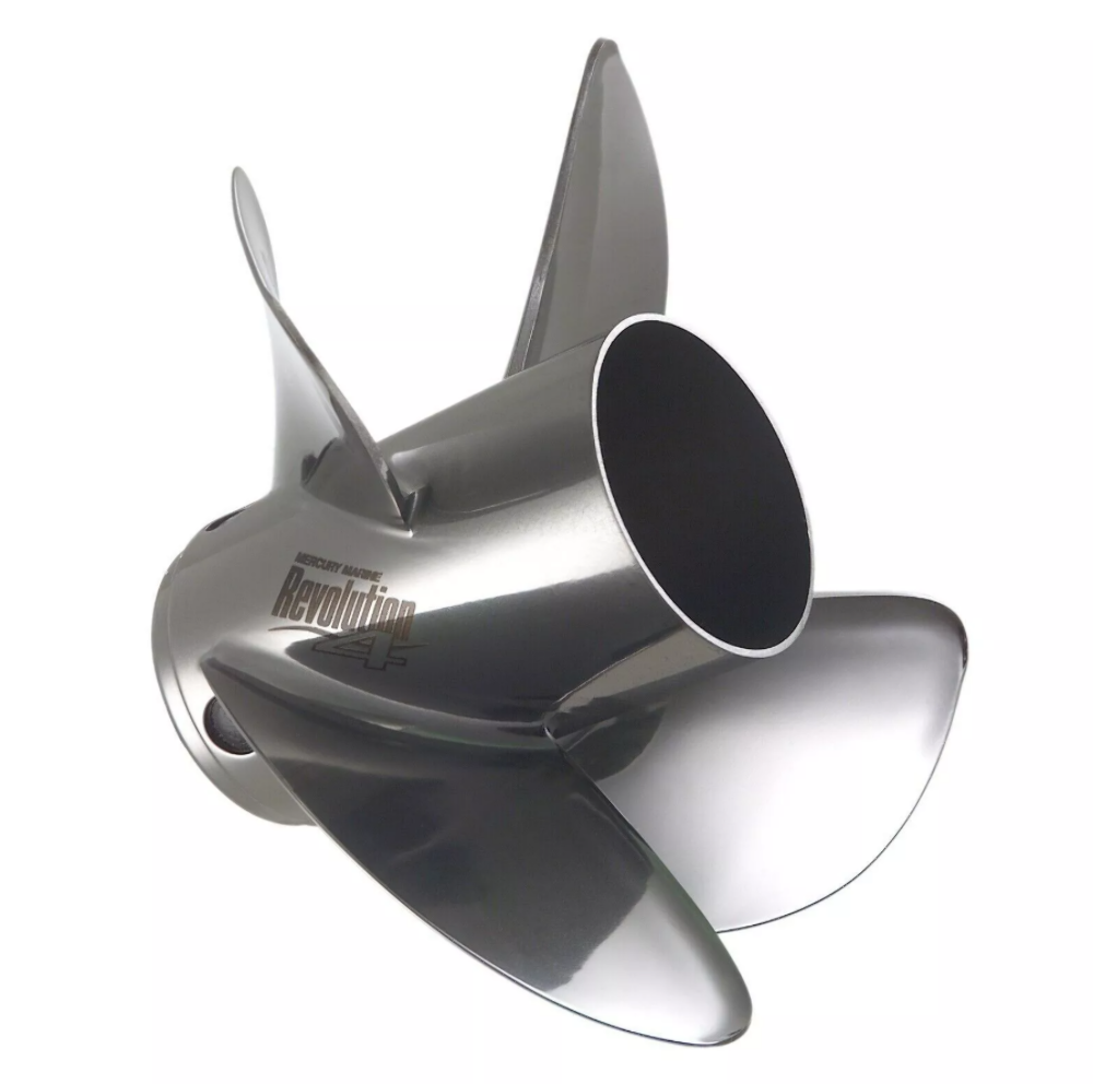 OEM MERCURY REVOLUTION 4 S/S 14.6 X 19 PITCH 4 BLADE LH PROPELLER 48-8M0151320