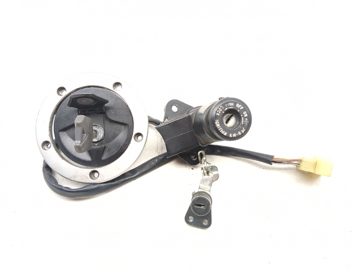 【おみっきー】2台 06-11 Kawasaki Ninja ZX14 ZX1400C Lock Set Ignition Switch Cap And