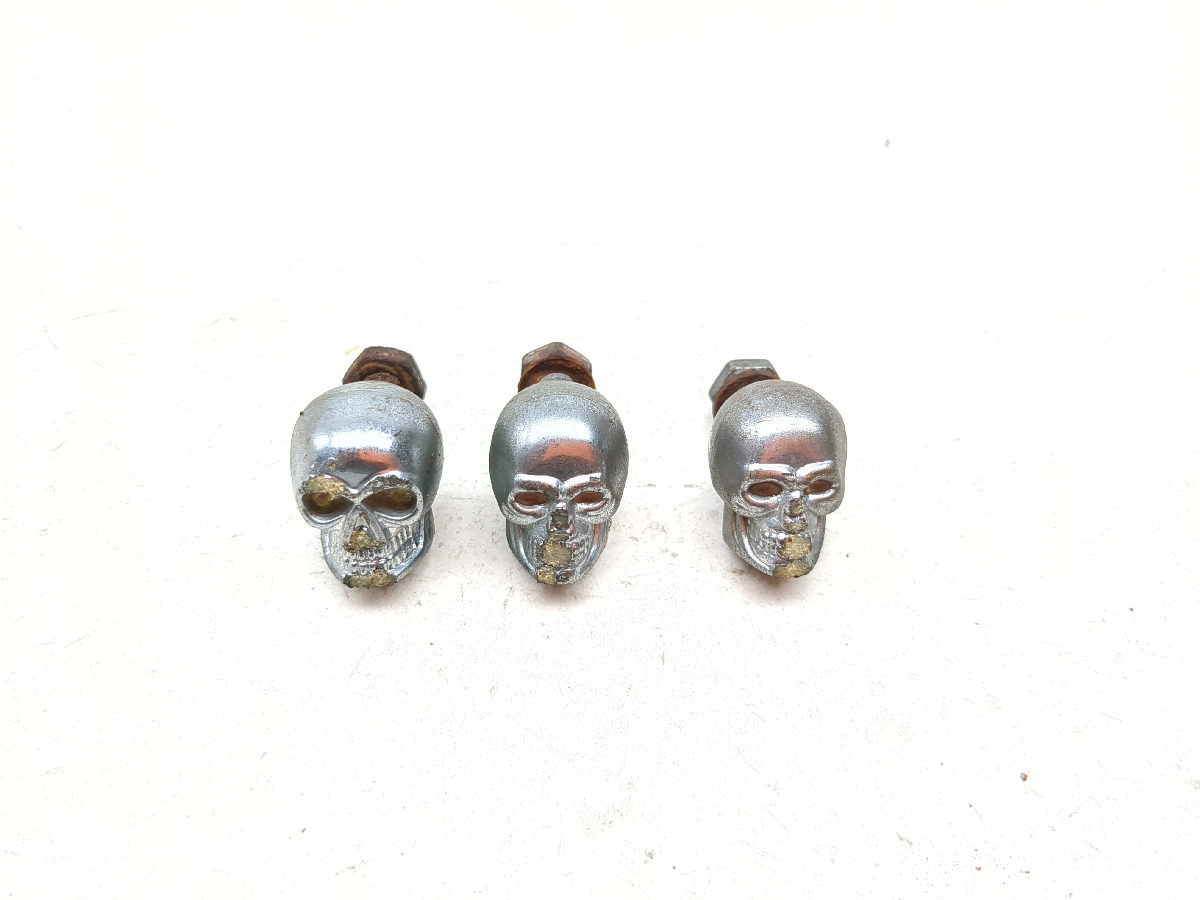 11-17 Harley FLSTC Heritage Softail Classic Aftermarket  Windshield Skull Bolts