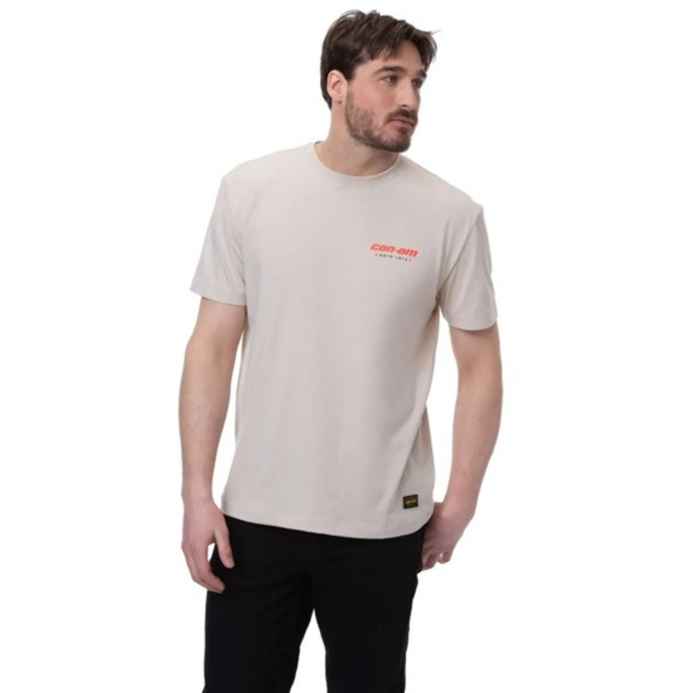 Can-Am Mens Estd T-Shirt Tee Short Sleeve Apparel Color: Sand, Medium 4546260603