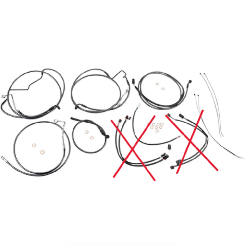 Magnum Shielding Cable Kit 12-14" Handlebars 17-19 H-D Road King MISSING PARTS 0662-0504