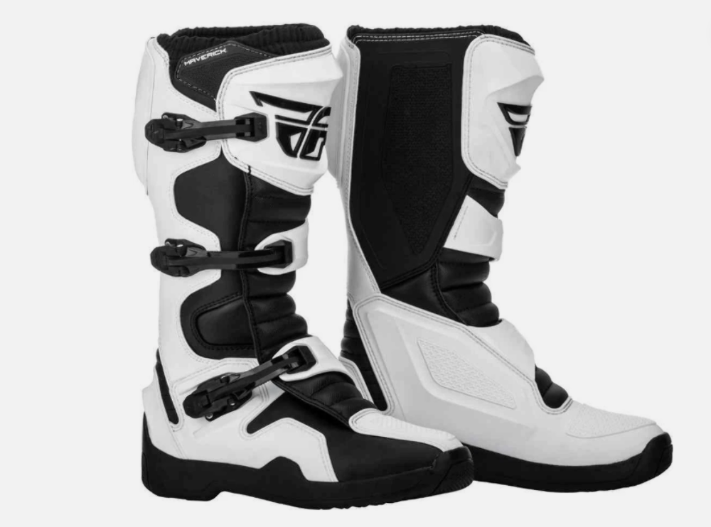 Fly Racing S19 Maverik Mens Motocross Boots - White/Black - 14 364-67514