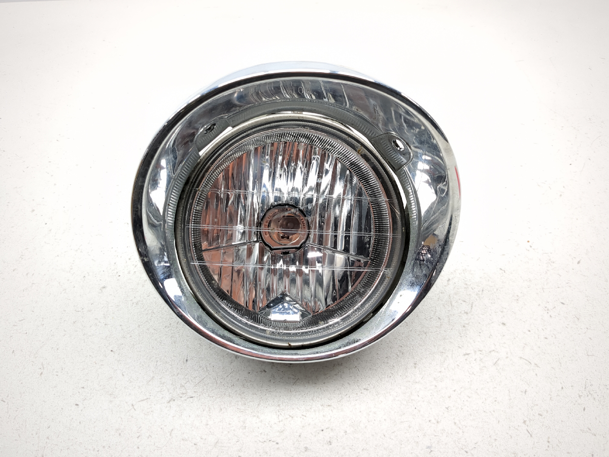 04-08 Honda VTX 1800 Front Headlight Head Light Lamp w/ Chrome Bezel