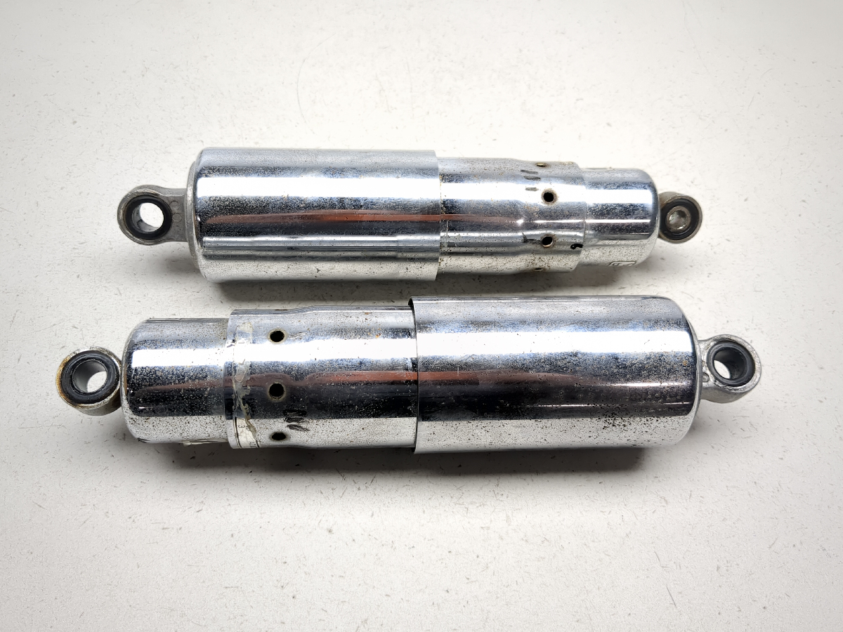 93 Honda Shadow 1100 VT1100C Rear Chrome Shock Suspension Set Pair MM8-881
