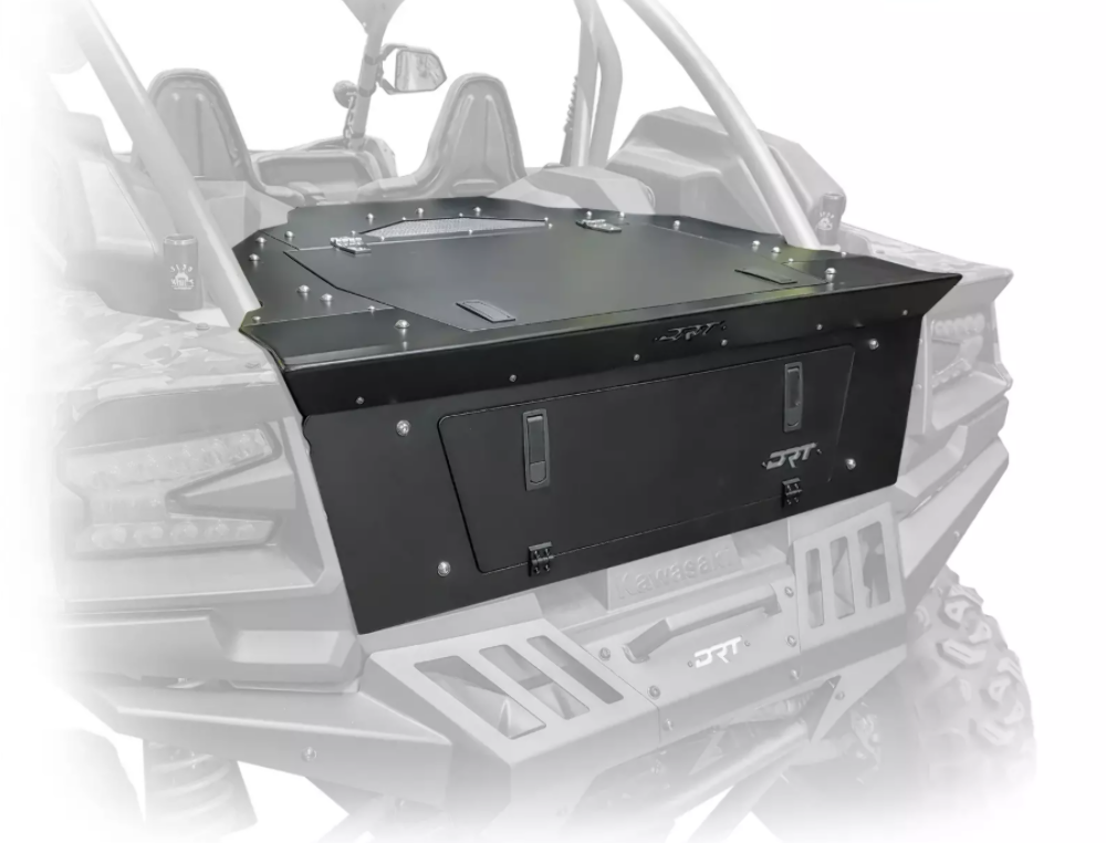 DRT KAWASAKI KRX1000 Aluminum Storage Box Trunk Lid Enclosure BLK 50005TE 01101