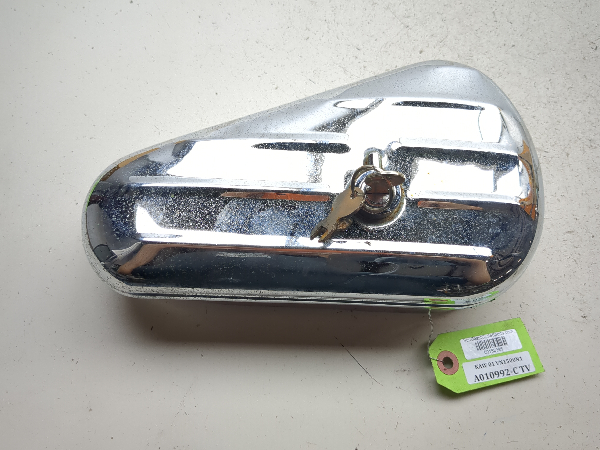 98-04 Kawasaki VN1500 Vulcan Nomad Storage Tool Box Chrome w/ Lock & Key
