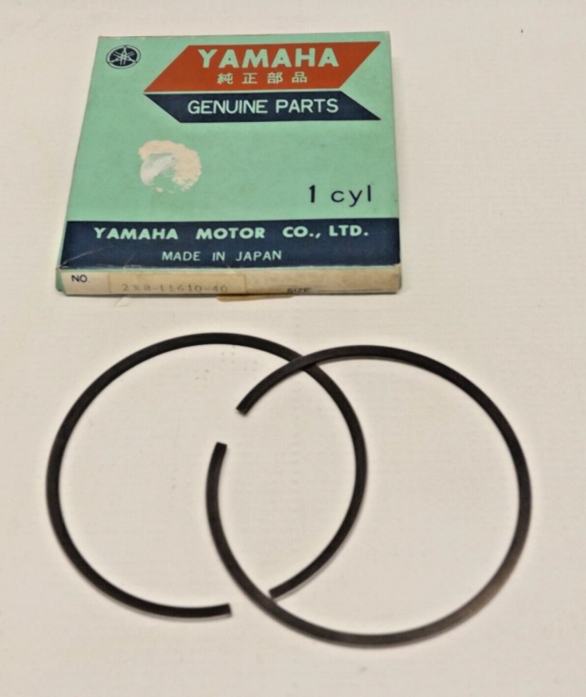 NOS Yamaha 1979 IT400 1.00 Oversize Piston Ring Set 2X8-11610-40