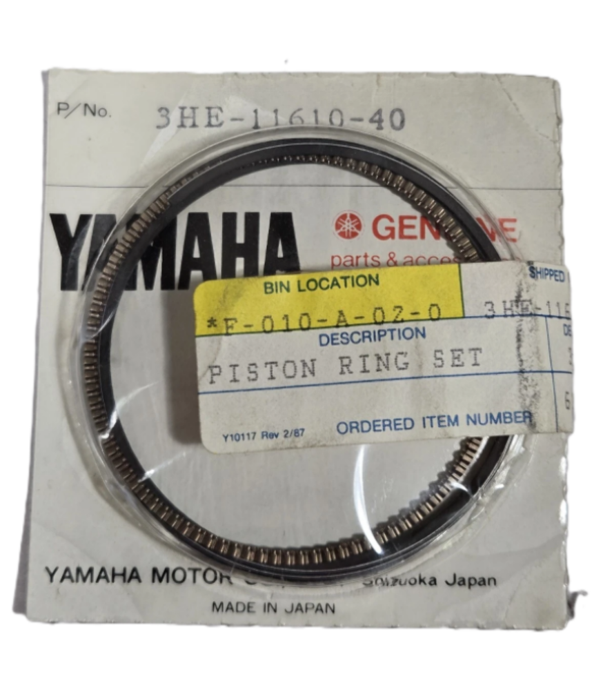 NOS Yamaha 1.00 Oversize Piston Rings Set, 1989-1999 FZR600 3HE-11610-40
