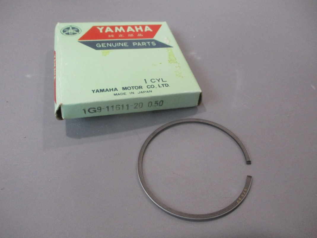 1976-1979 Yamaha YZ100 OEM 2ND O/S .50 Piston Ring 1G9-11611-20.