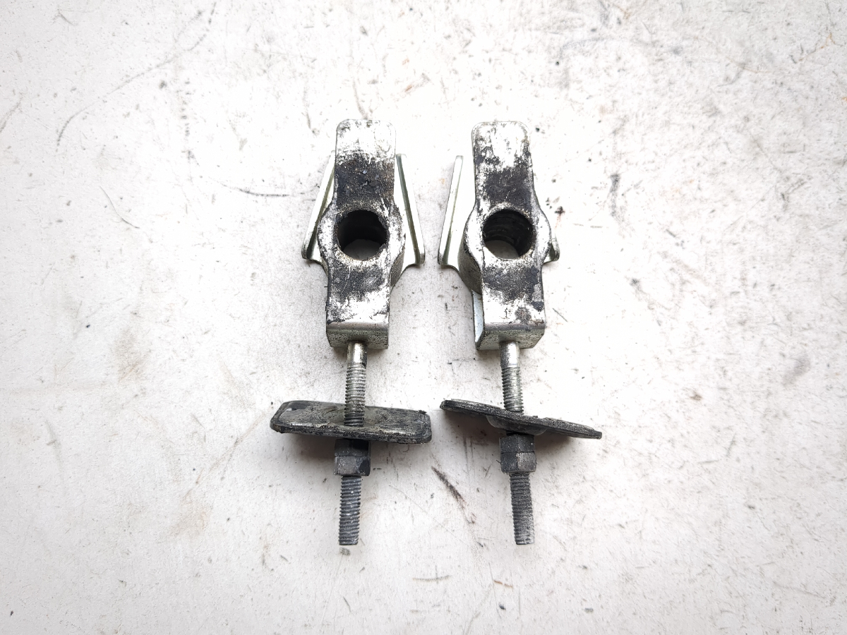 91-08 Honda CB250 Nighthawk Rear Wheel Axle Swingarm Chain Adjusters