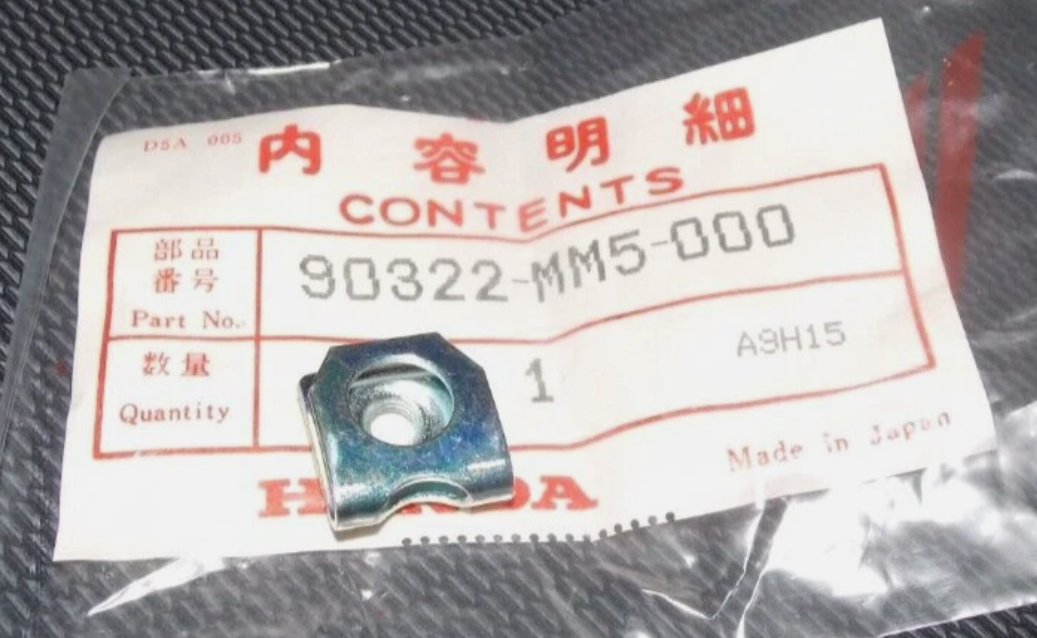 NOS Honda CBR1000 F CBR600 F Hurricane ST1100 TRX420 Spring Nut 90322-MM5-000