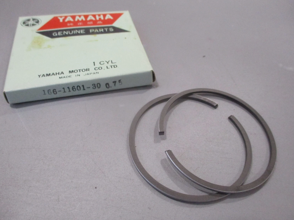 1967-1970 Yamaha YL2 L5T OEM 3rd Oversized 0.75mm Ring Set 166-11601-30