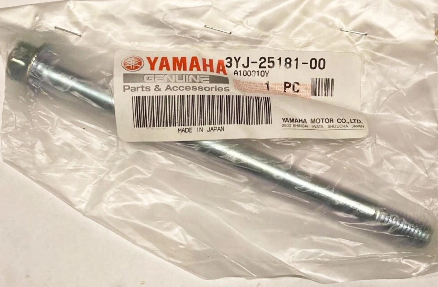 New Yamaha CY50 Jog Front Axle 3YJ-25181-00