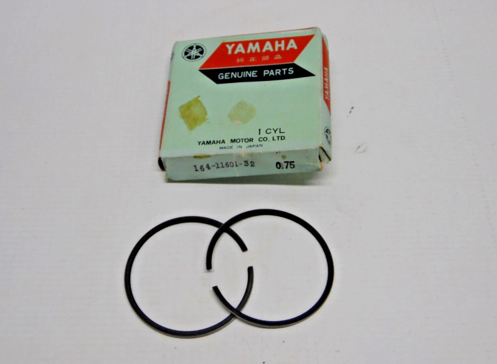 1967-1968 Yamaha YCS1 OEM 0.75 3rd O/S Piston Rings Set 164-11601-32