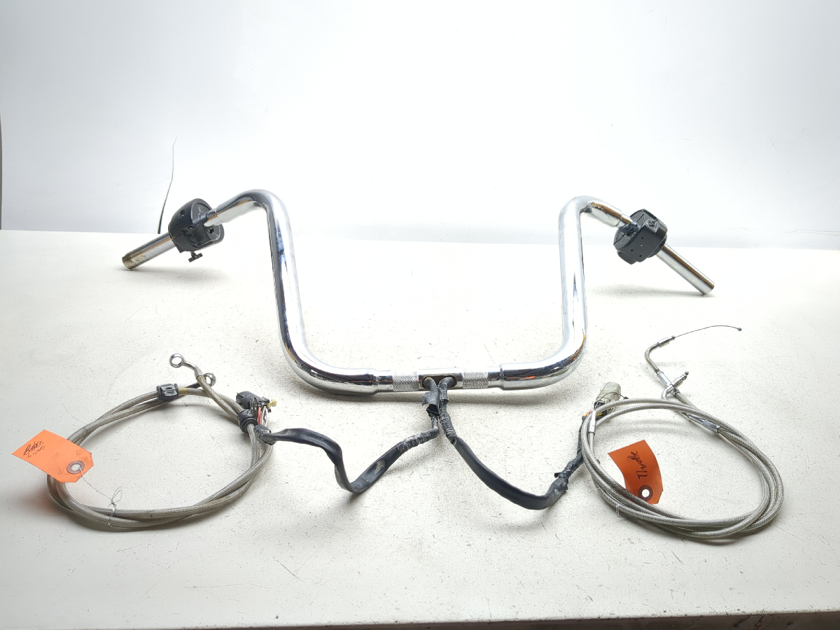 07-11 Harley FLSTC Heritage Softail Classic Handlebar Control Switch Brake Line Kit