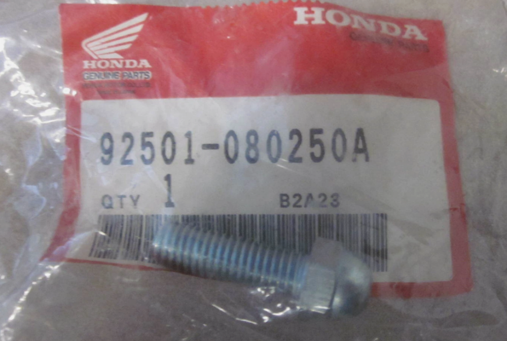 2020-2021, 2023 Honda CB500X ABS OEM Bolt, Cap 8X25 QTY: 2 92501-080250A