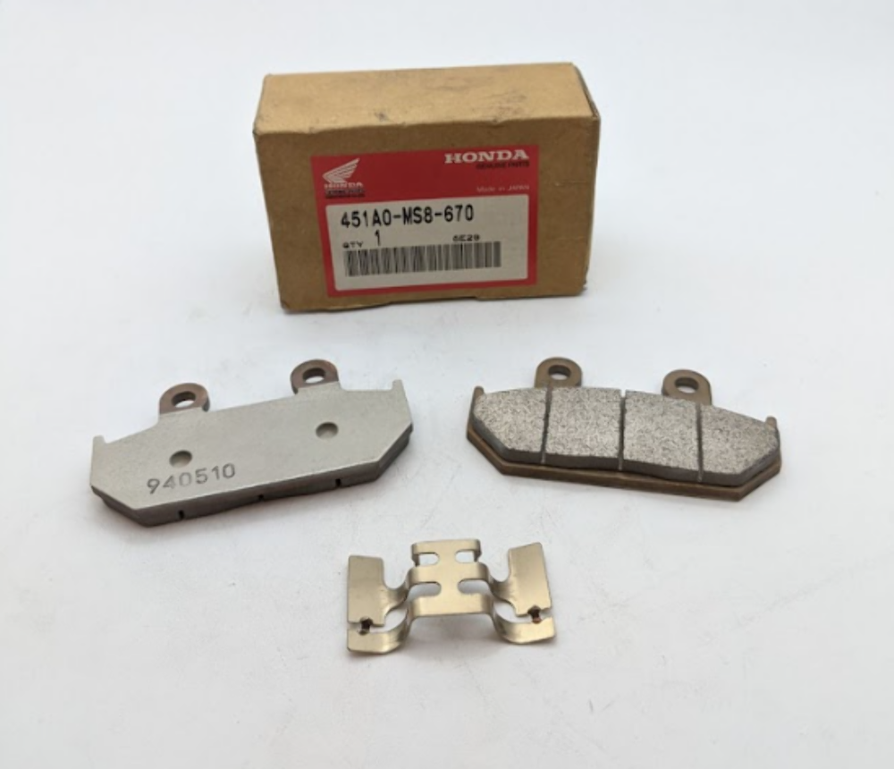 1989 Honda NX650 A OEM Brake Pad Kit 451A0-MS8-670