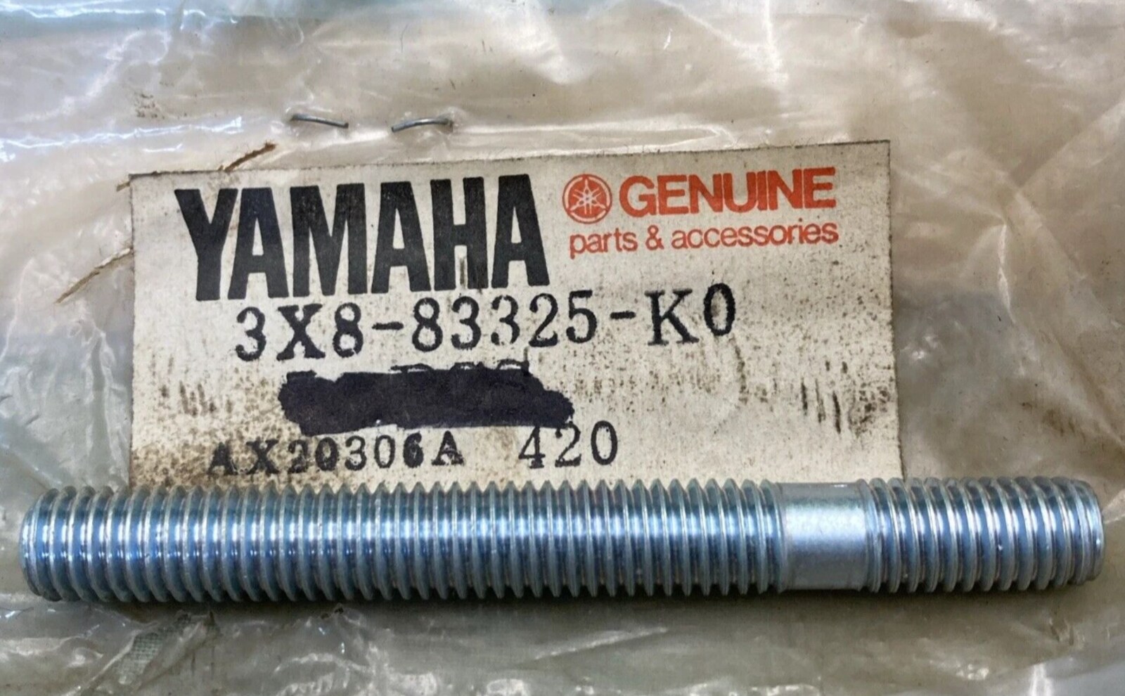 NEW GENUINE YAMAHA 3X8-83325-K0-00 Bolt, Flasher Stay Fitting
