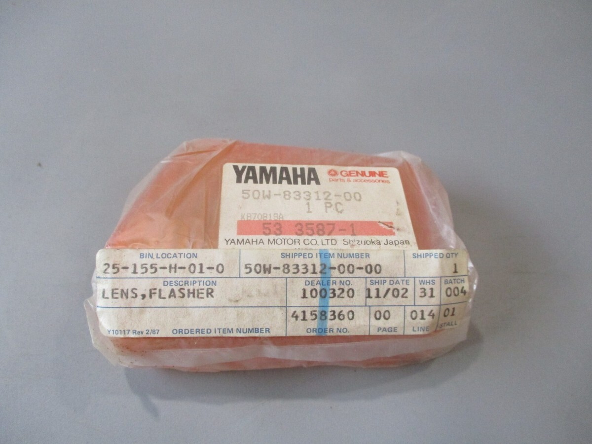 NOS Yamaha 1985-87 XC125 Turn Signal Lens 50W-83312-00