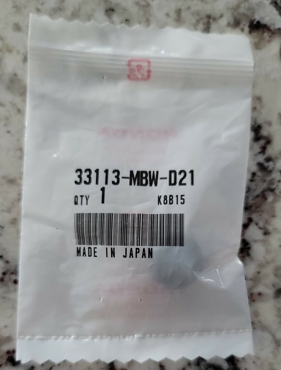 NOS Honda Headlight Pipe Plug Cap CP CB600 CBR1000 CRF250 CRF CBR 33113-MBW-D21