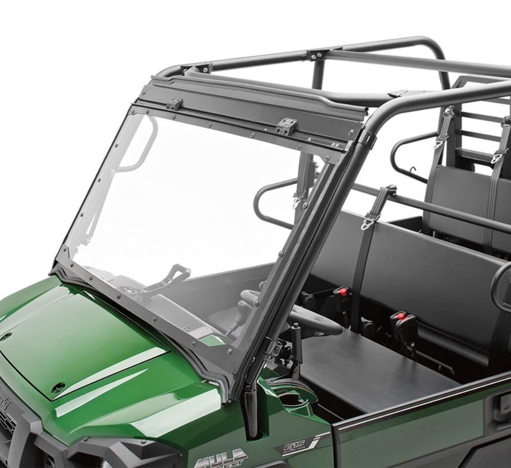 2018-22, 2025-26 Kawasaki Mule PRO-DXT OEM Flip-Up Windshield Poly. 99994-0753