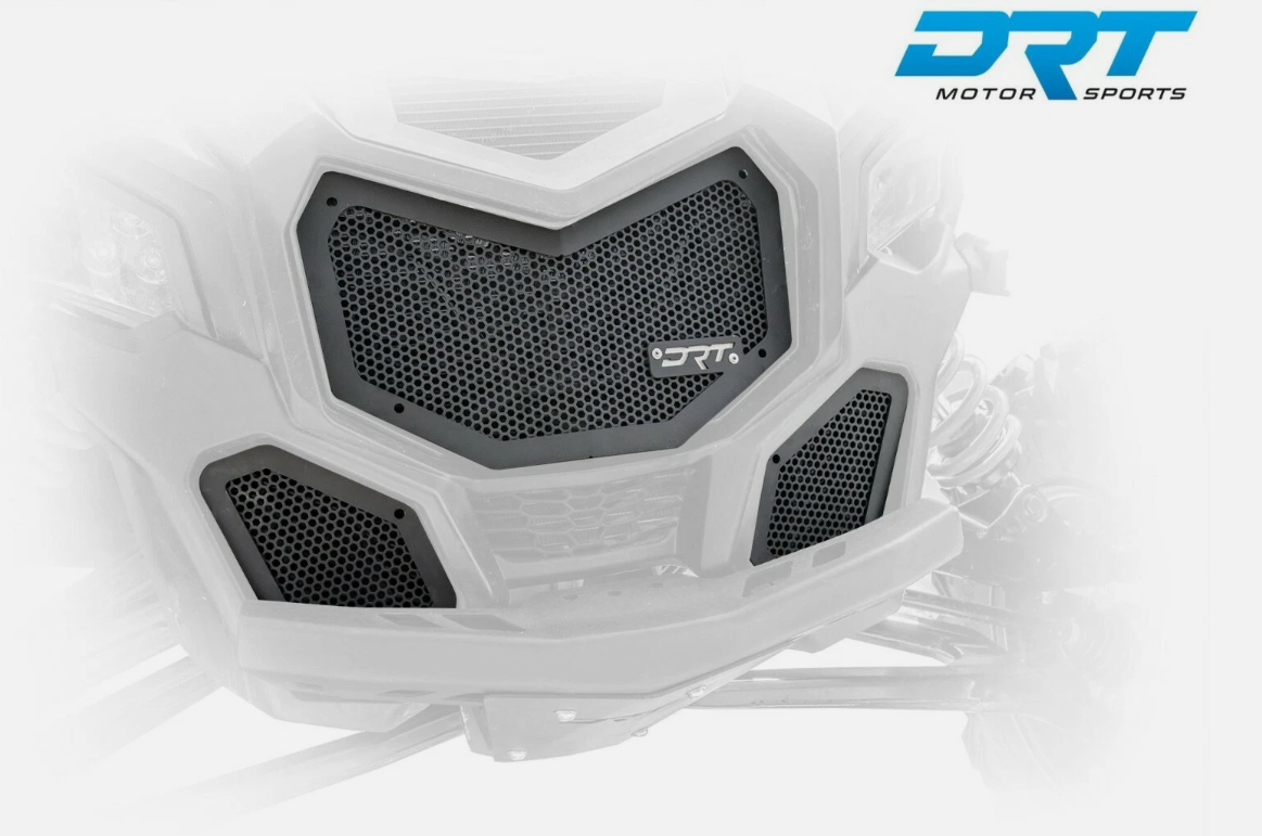 DRT 3 Piece Aluminum Mesh Grill Radiator Guard 2017 Can-Am Maverick X3 CAX3FG1