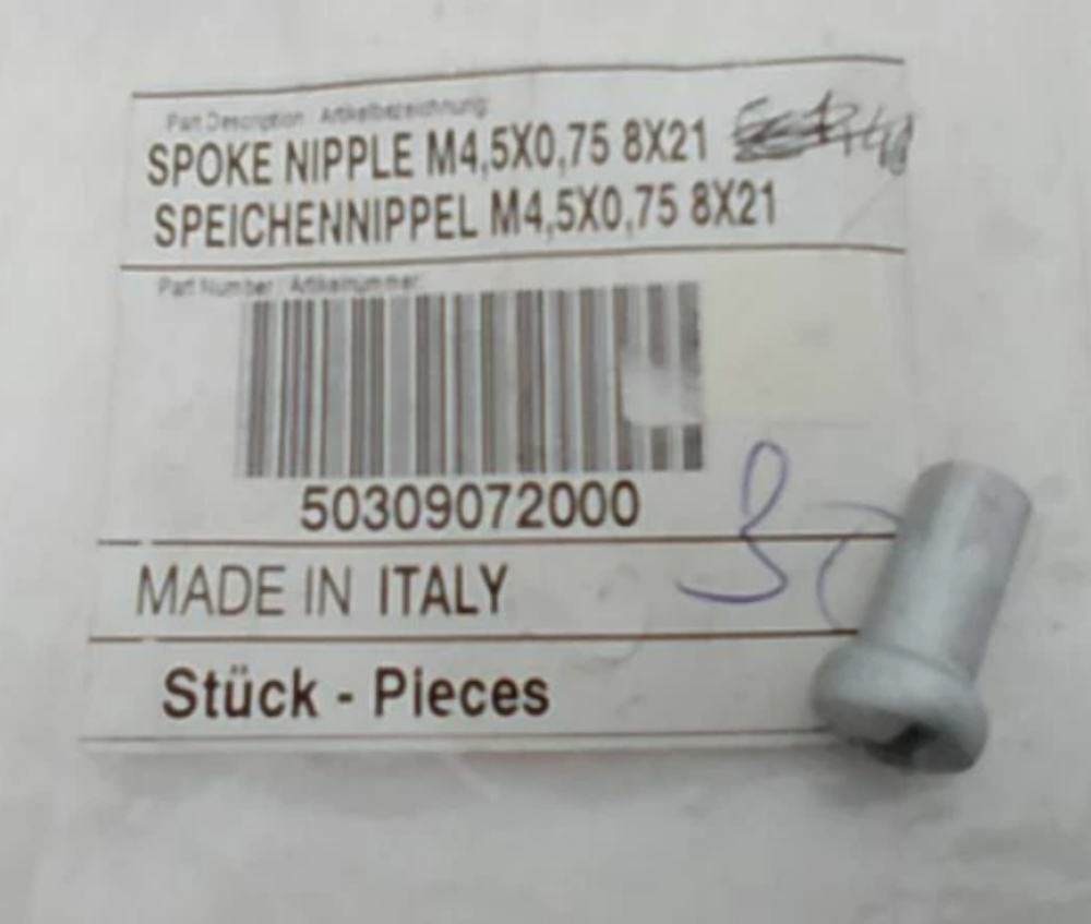 KTM 85 SX 105 SX 105 XC 125 Wheel Spoke Nipple NOS OEM 50309072000 QTY 2