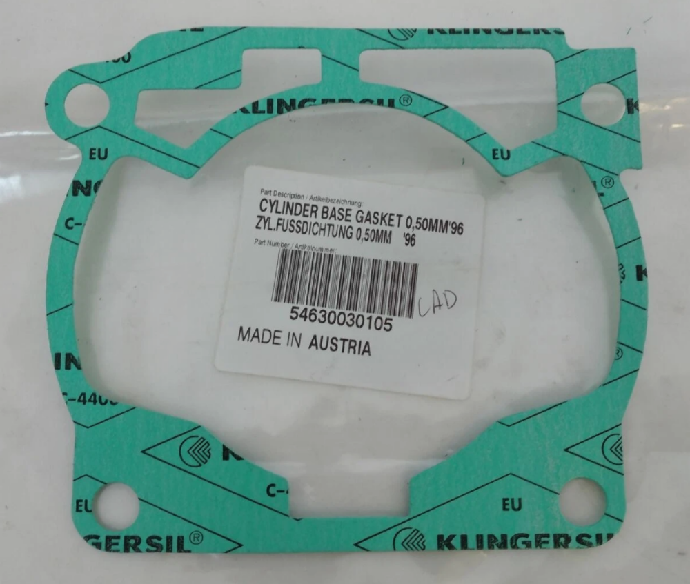 1996-2003 KTM Cylinder Base Gasket EXC MXC SX EGS 250 300 360 380 54630030105