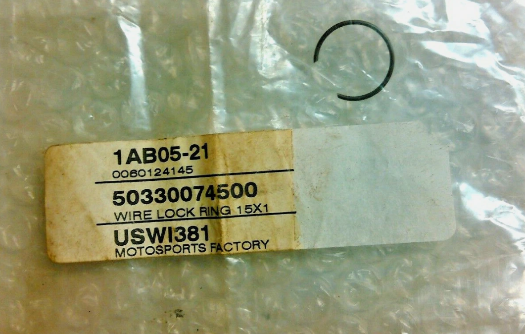 KTM Husqvarna GasGas 125-200 Wire Lock Ring 15x1 OEM 50330074500