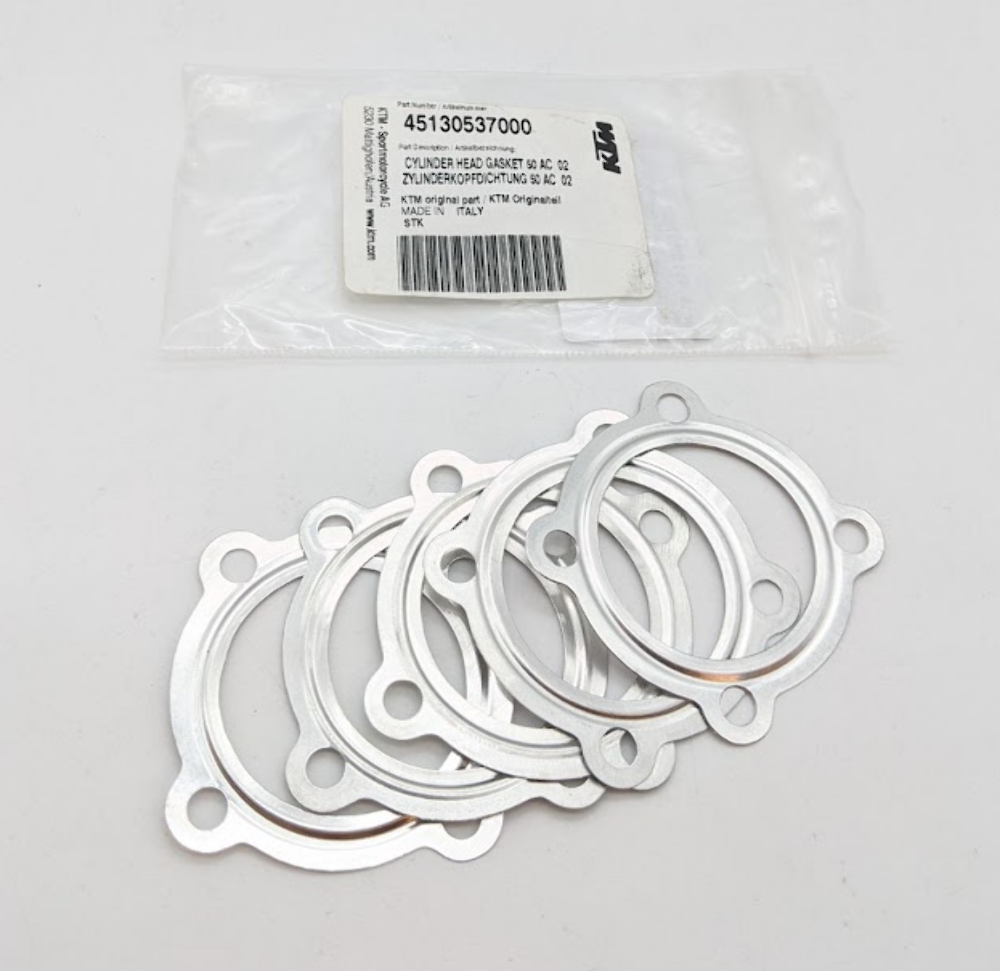 NEW OEM KTM CYLINDER HEAD GASKET 50 SX MINI SENIOR JUNIOR ADVENTURE 45130537000
