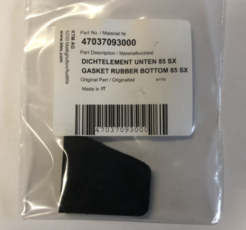 2003-2017 KTM 85SX Gasket Rubber Bottom OEM 47037093000