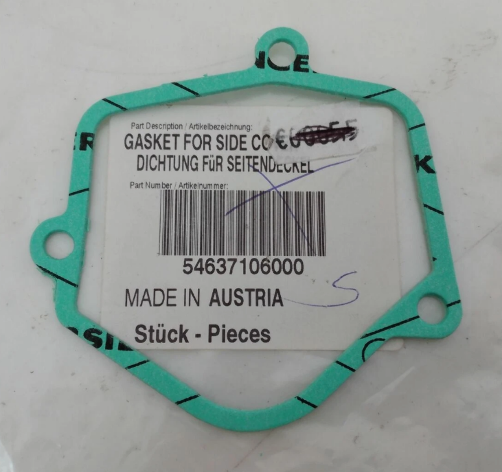 1990-1998 KTM 250 300 360 SIDE COVER GASKET 54637106000 QTY 2