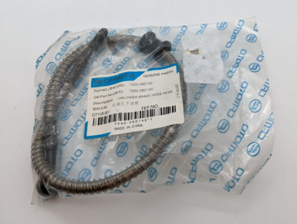 2014-2017 CFMoto ZFORCE 800 OEM Lh Lower Brake Hose Rear 7000-080140