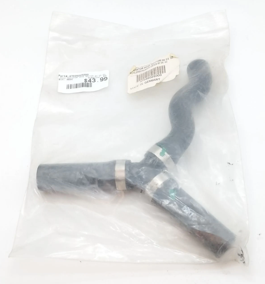 NEW OEM KTM RADIATOR HOSE BOTTOM 85 SX 2003-2012 / 105 SX 2004-2011 47035025000
