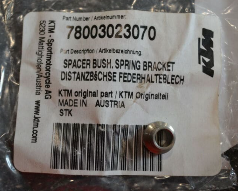 KTM Genuine Spacer Bush. Spring Bracket - 78003023070 QTY 4