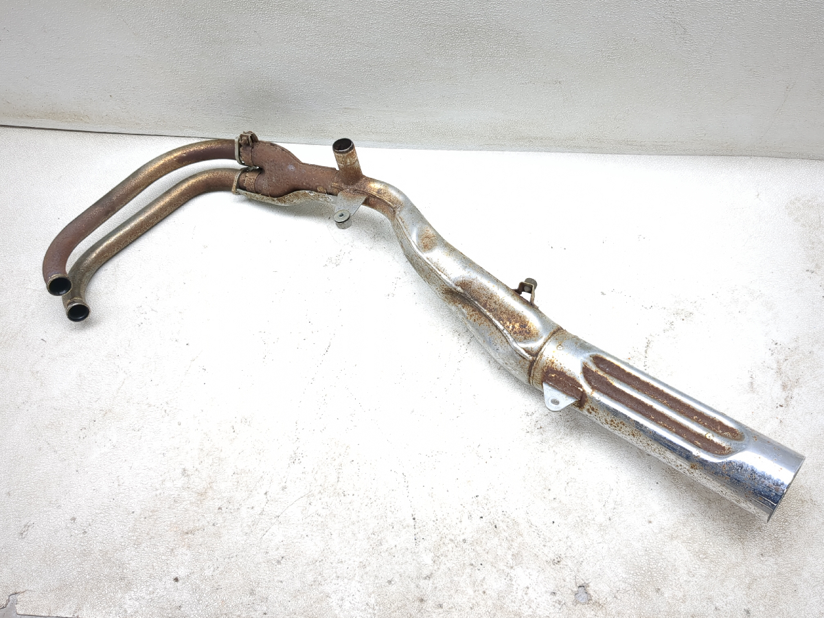 91-93 Suzuki GSX1100 G GSX 1100 Rear Left Full Exhaust Header Pipe Muffler