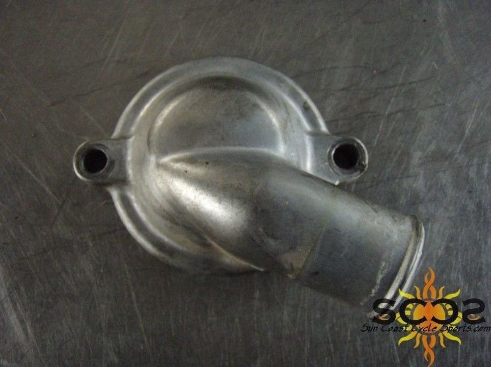 06-09 Triumph Daytona 675 Coolant Inlet Outlet Engine Cover Thermostat