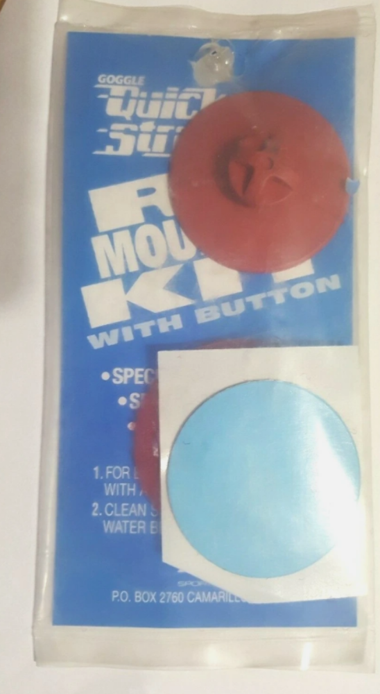 Roko Goggle Quick Strap Stick On Button Remount Kit Red 51-6020