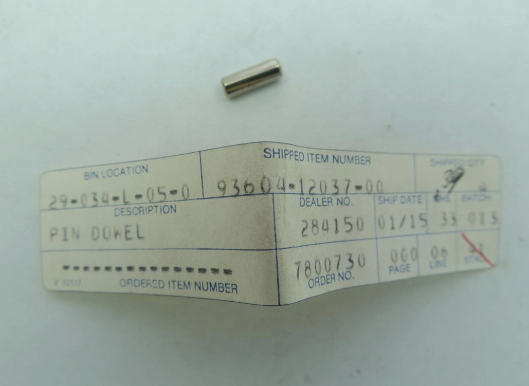 Yamaha 1984-85 RZ350 1967-69 YR1-3 SHIFT CRANK DOWEL PIN OEM 93604-12037 QTY 3