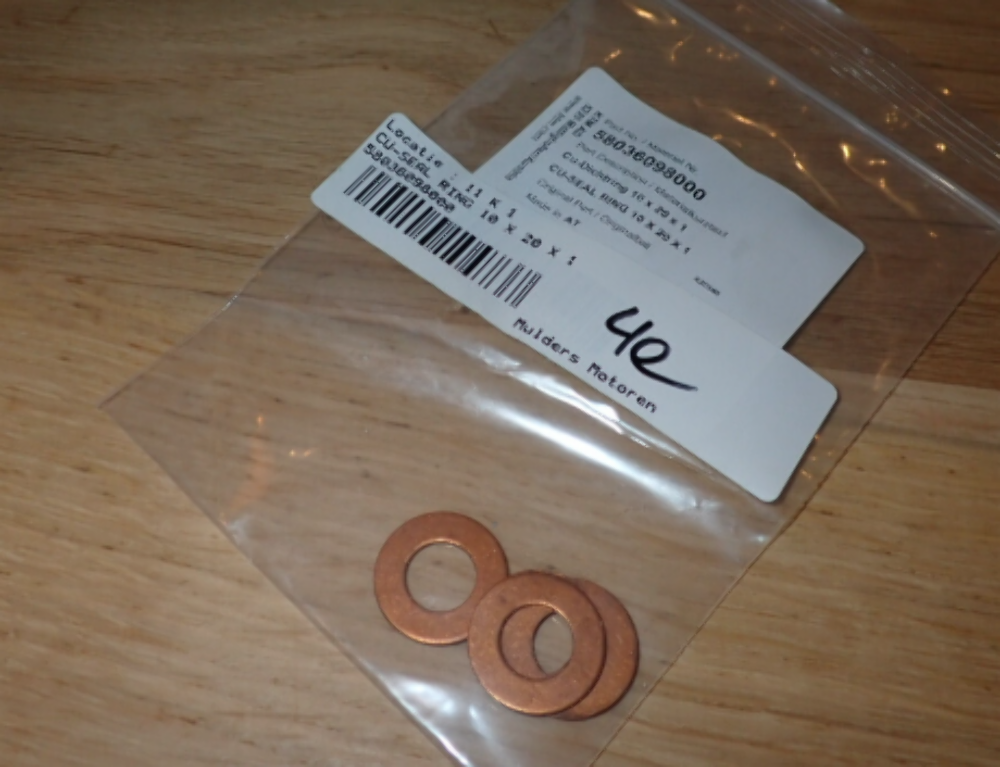 New OEM KTM Genuine CU-Seal Ring 10X20X1 - 58036098000 QTY 3