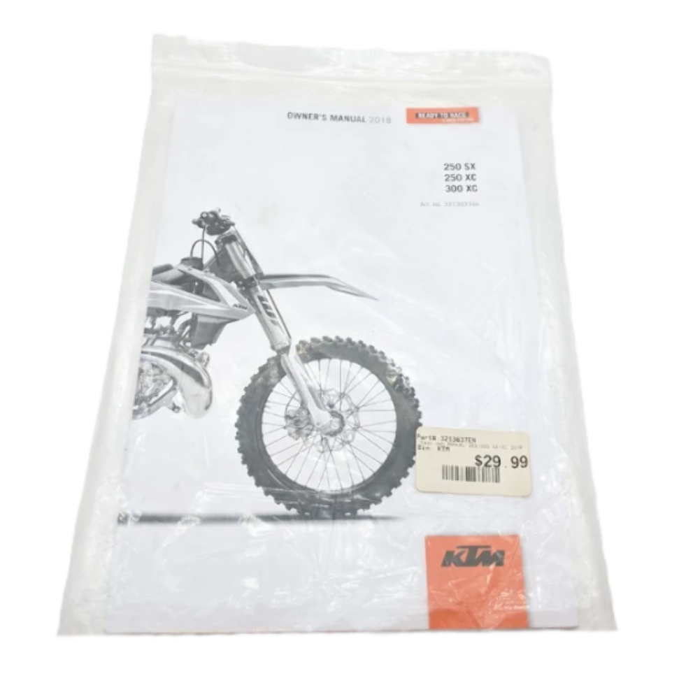 2018 KTM 250/300 SX/XC OEM OWNERS MANUAL 3213637EN