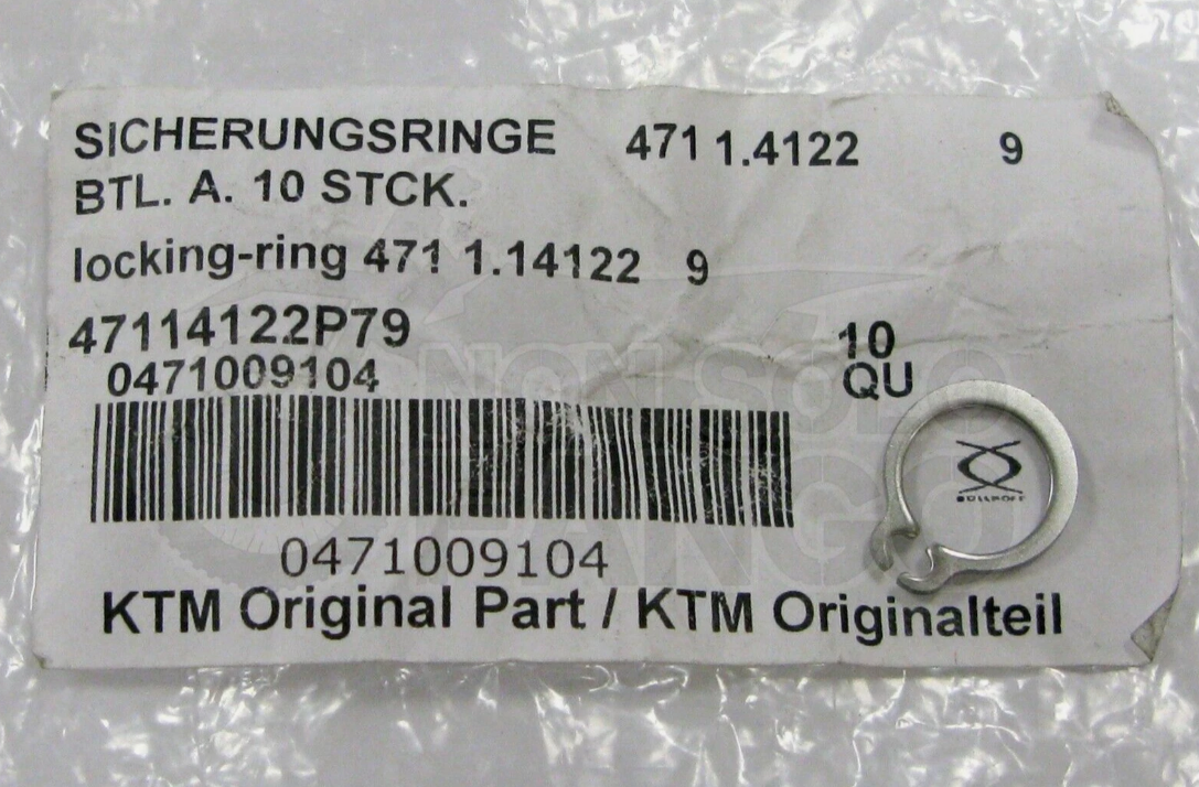 KTM Husqvarna GasGas Circlip DINO471-9X1 INOX OEM 0471009104 QTY 5
