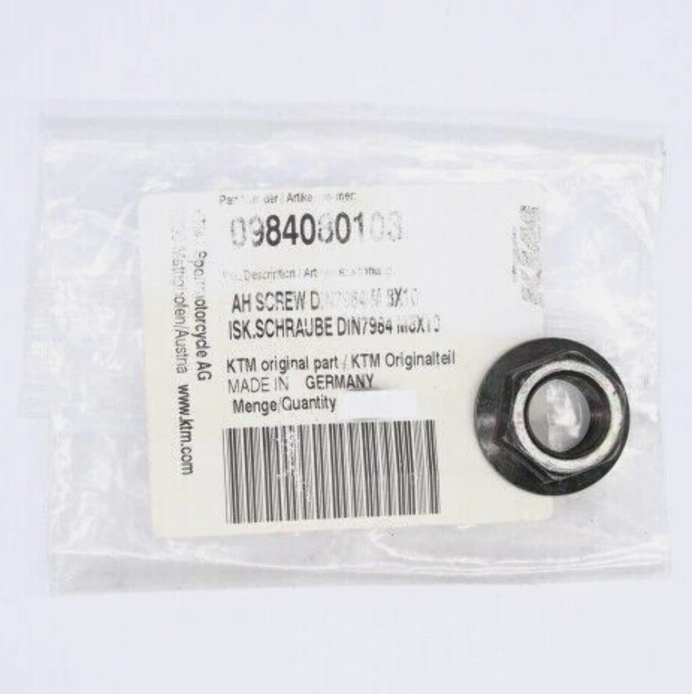 New OEM KTM Genuine Ah Screw Din7984-M 8X10 - 0984080103 QTY 9