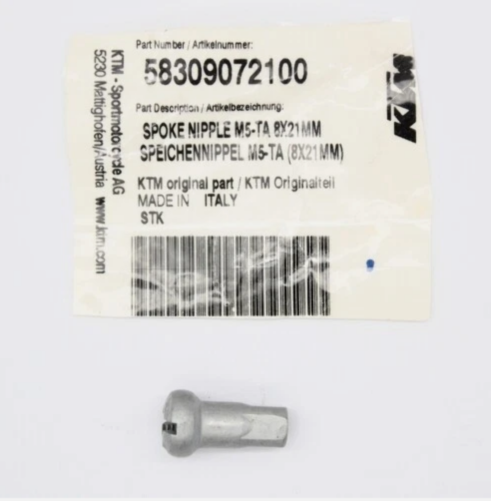New Genuine OEM KTM Spoke Nipple 8x12 QTY 8 58309072100