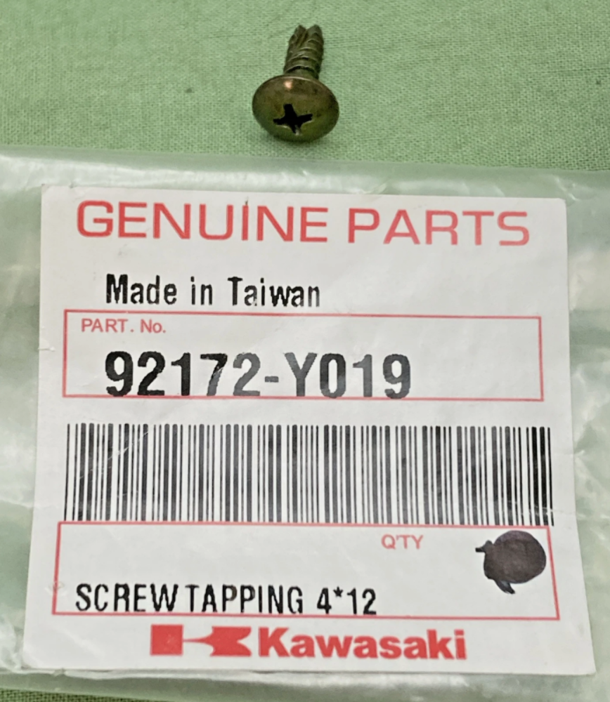 New OEM 2019-2023 Kawasaki KAF700 Mule PRO-MX EPS Screw, 4X12 92172-Y019 QTY 2