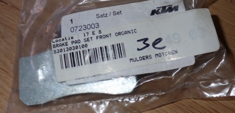 2009 KTM 450 SX OEM Front Brake Pads 83013030100