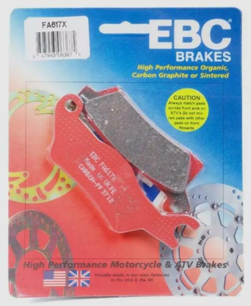 EBC Brakes High Performance Off-Road ATV/UTV Carbon Brake Pads #FA617X