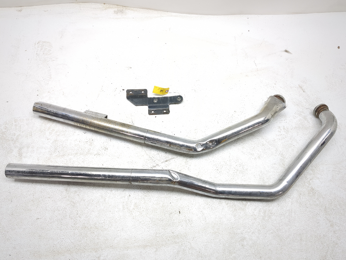 01-04 Suzuki VL800 Intruder Volusia Exhaust Muffler Cans Set Pair W/ Hanger